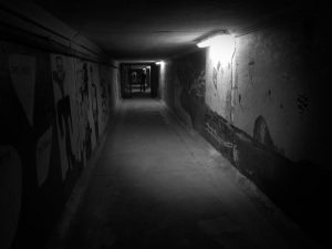 The haunted glore psychiatric museum tunnel in St Joseph Missouri