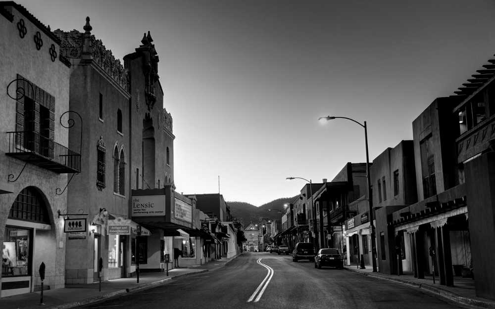 An image of a street in a town in New Mexico