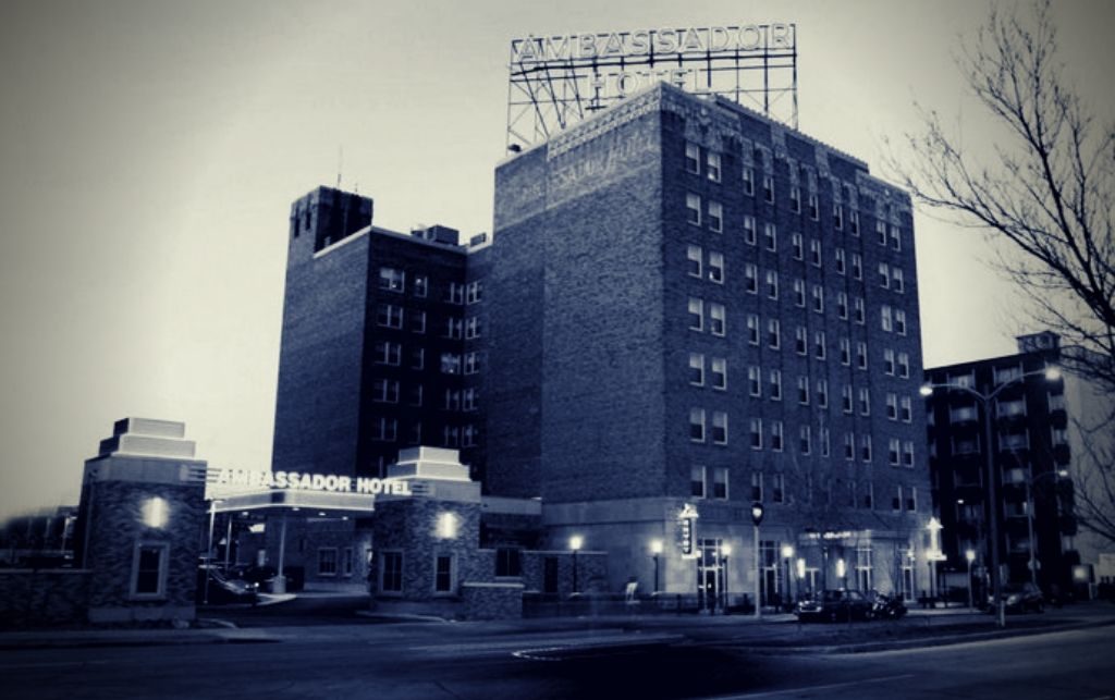An image of the haunted Ambassador Hotel in Milwaukee Wisconsin