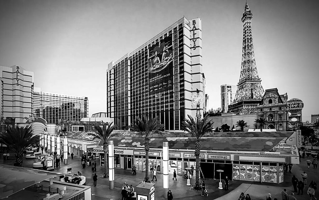 An image of the reportedly haunted Bally's Hotel in Las Vegas Nevada