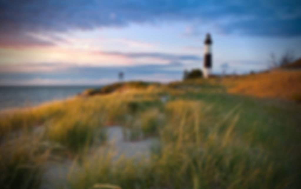 Michigan Coast with lighthouse