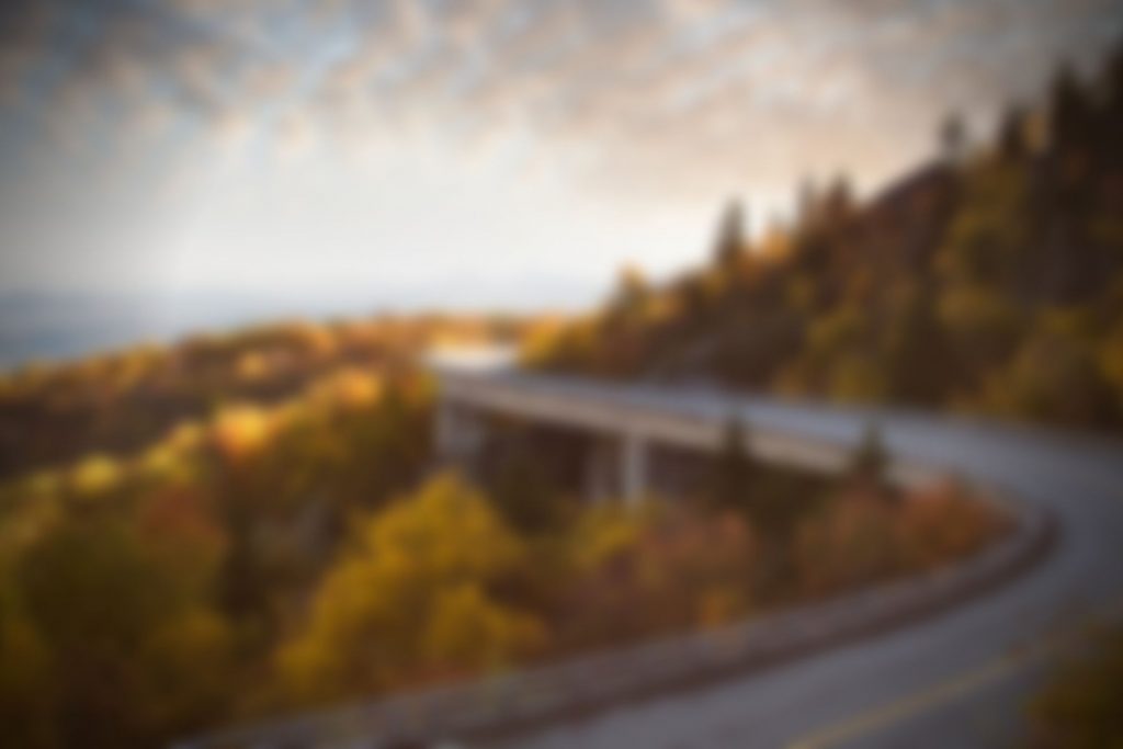 An image of a road in the north carolina hills