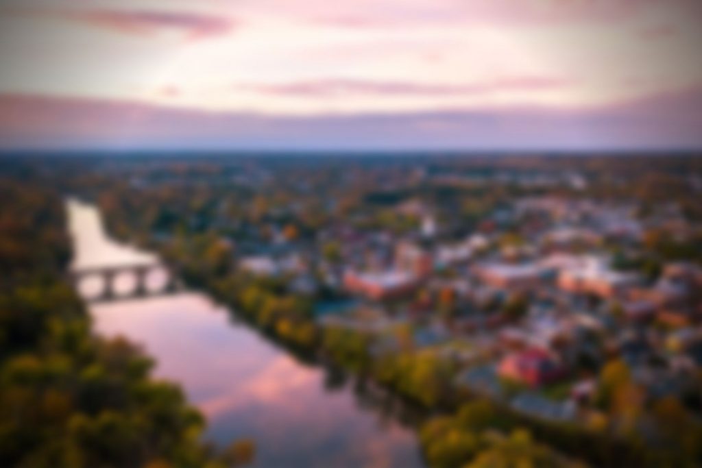 Skyline above a Virginia town
