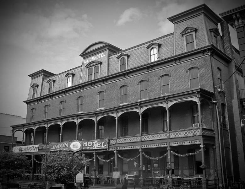 An image of the Union Hotel in Flemington, New Jersey