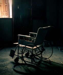 abandoned hospital wheelchair