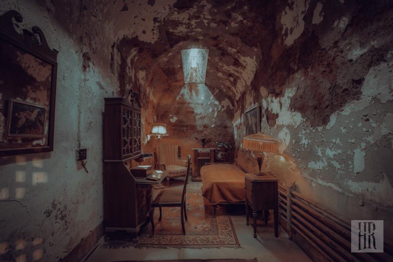 Eastern state penitentiary in Philadelphia. Al Capone's cell.