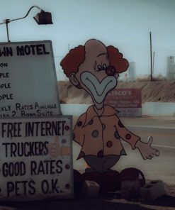 Clown Motel sign in Tonopah Nevada