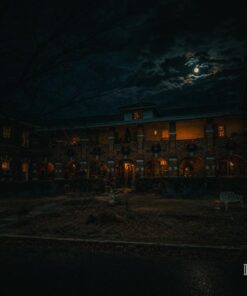 Thomas House Hotel exterior at night