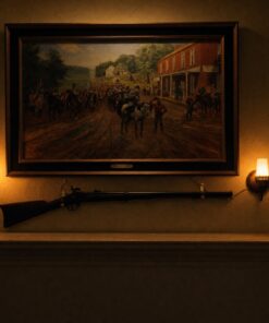 Painting of Confederate troops at the Cashtown Inn