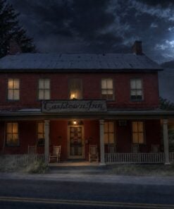 The Historic Cashtown Inn on the Chambersburg Pike at night