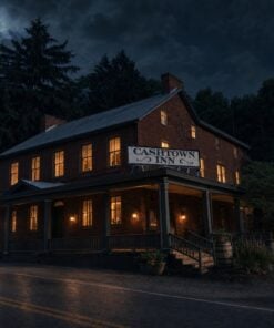 Haunted Cashtown Inn near Gettysburg at night