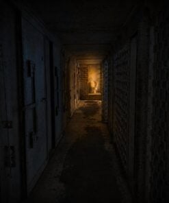 Corridor between the cells of the Old Moore County Jail