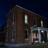 The Old Moore County Jail at night, Lynchburg, Tennessee