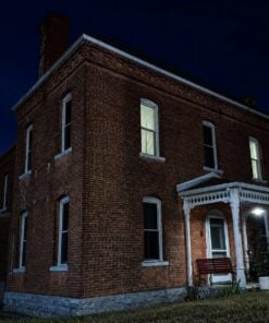 The Old Moore County Jail at night, Lynchburg, Tennessee