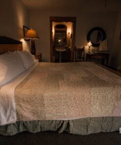 Room 4 king room at the Roanoke Island Inn at night