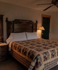 Room 6 king room at the Roanoke Island Inn at night