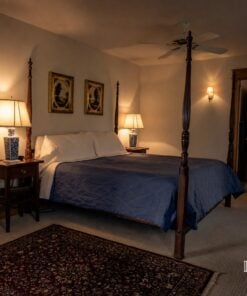 Room 8 family suite at the Roanoke Island Inn at night